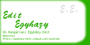 edit egyhazy business card